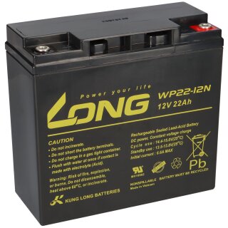 Kung Long WP22-12N 12V 22Ah Batterie AGM Blei Akku zyklisch
