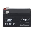 FIAMM FG20121 Standard AGM Bleiakku 12V 1,2Ah T1 / Faston 4,8 mm