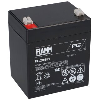 Fiamm Blei-Akku FG20451 Pb 12V / 4,5Ah Faston 4,8