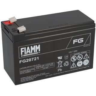 Fiamm Blei-Akku FG20721 Pb 12V / 7,2Ah Faston 4,8