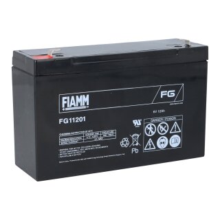 Fiamm Blei-Akku FG11201 Pb 6V / 12Ah Faston 4,8