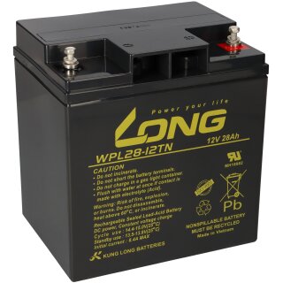 Kung Long Akku 12V 28Ah Pb Batterie Bleigel WPL28-12TN Longlife