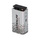 5x Ultralife U9VL-J-P Lithium 9V Block Batterie 1200mAh - passend für Rauchmelder & Sicherheitstechnik