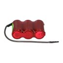 Akku 3,6V 2500mAh Sub C NiMH F1x3 Notlicht Faston + Kabel 2,8mm -