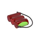 Akku 3,6V 2500mAh Sub C NiMH F1x3 Notlicht Faston + Kabel 2,8mm -