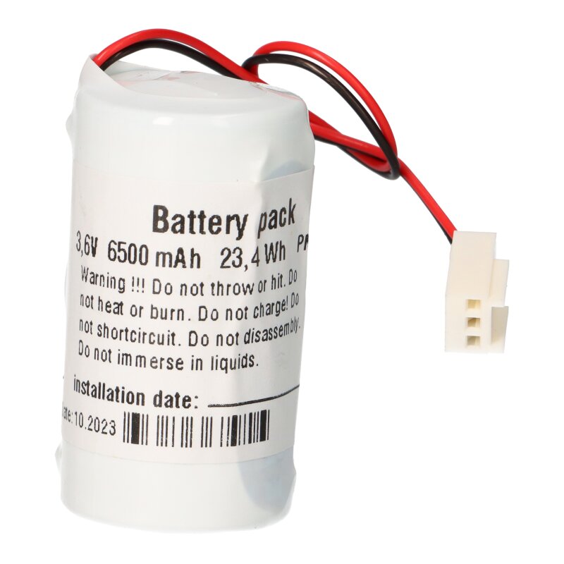 Lithium Batteriepack mit Kabel und Molex Stecker Baby C Zellen 3,6V 6