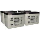 4x Yuasa Blei-Akku REC80-12I Pb 12V / 80Ah Zyklenfest, M6...