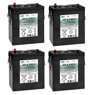 Replacement battery set 4x 6v (24v) 240Ah for els Makine Junior el6-s, el8-s, el8-t, el10, el10-t, el12, el14