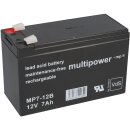 Multipower Blei Akku MP7-12B Pb 12V 7Ah VdS AGM