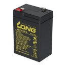 Kung Long wp4.5-6 lead battery 6 Volt 4,5Ah with Faston 4,8mm suitable for hand lamps