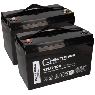 Replacement battery for Lecson hs-915, 928 and 928sl 2x Quality-Batteries lead battery 12lc-100 / 12v 107Ah