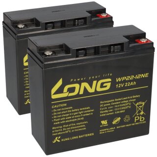 2x Kung Long WP22-12NE AGM-Akkus 12V 22Ah (24V) – für Sterling Little Gem 2 / Pearl