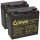 2x Kung Long WP22-12NE AGM-Akkus 12V 22Ah (24V) – für Sterling Little Gem 2 / Pearl