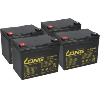 4x Kung Long U1-36NE AGM-Akkus 12V 36Ah (48V) – für Trendmobil Uranus