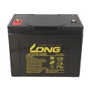 Replacement battery for Vermeiren Carpo 4 2x Kung Long lead battery kph75-12ne m6 12v 75Ah cycle resistant