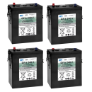Replacement battery set 4x 6v (24v) 240Ah for Columbus cleaning machine ara 66 bm 100 gel battery