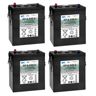 Replacement battery set 4x 6v (24v) 240Ah for Columbus cleaning machine ara 85 bm 120 gel battery