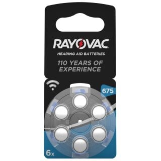Rayovac Hörgerätebatterie HA675 Hearing Aid, Acoustic 6er Rad, quecksilberfrei