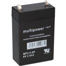 PB Akku Multipower MP2,8-6P für Pulsoximeter - 6V 2,8Ah