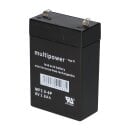PB Akku Multipower MP2,8-6P für Pulsoximeter - 6V 2,8Ah