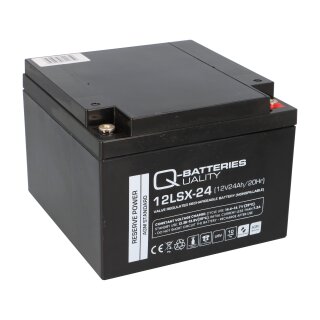 Q-Batteries 12LSX-24 12V 24Ah Blei-Vlies-Akku / AGM 10 Jahre