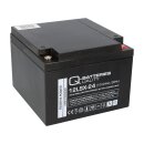 Q-Batteries 12LSX-24 12V 24Ah Blei-Vlies-Akku / AGM 10 Jahre