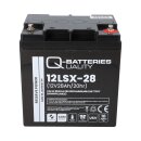 Q-Batteries 12LSX-28 12V 28Ah Blei-Vlies-Akku / AGM 10 Jahre