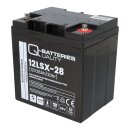 Q-Batteries 12LSX-28 12 V 28 Ah AGM 10-Jahres-Akku