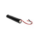 Emergency light battery NiCd 4.8v 4500mAh L1x4 Mono d with cable and Faston sockets -4.8mm +6.3mm