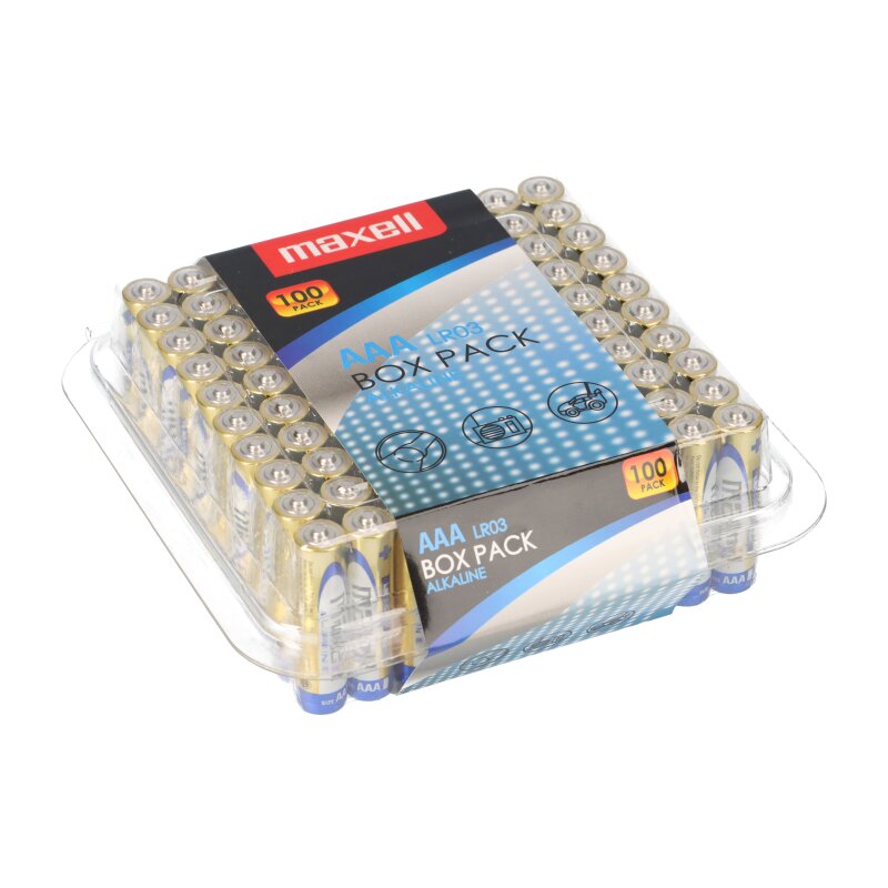 Maxell 790410 Alkaline LR03 AAA Micro Box Pack (100er Pack) - Bild 3