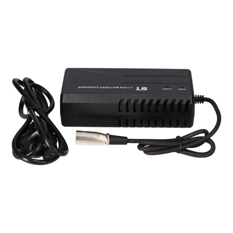 Abakoo Ladegerät 36V 1,8A – Mit XLR-3-pol-Stecker, Für E-Bike Akkus, Intelligente Ladung Mit LED-Anzeige