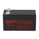 NPP NP12-1.2 AGM Akku 12V 1,2Ah – passend für Alarm, Notlicht & Steuerung