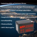 NPP NP12-12 AGM Akku 12V 12Ah – passend für USV, Notstrom, Alarm & Telekom