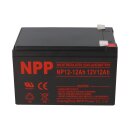 NPP NP12-12 AGM Akku 12V 12Ah – passend für USV, Notstrom, Alarm & Telekom