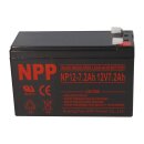 NPP NP12-7.2 AGM Akku 12V 7,2Ah – passend für USV, Alarm, Notlicht & Medizin