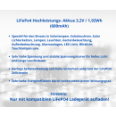 2x WSB Industrial IFR 14500 AA Solar Akku LiFePO4 3,2V...