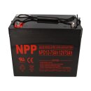 NPP NPD12-75 AGM Deep-Cycle Bleiakku 12V 75Ah zyklenfest