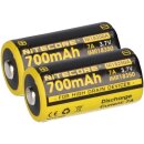 2x Nitecore Li-Ion Akku Typ 18350 IMR (NI18350A) 700mAh für Leuchten