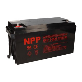 NPP NPD12-65 AGM Deep-Cycle Bleiakku 12V 65Ah zyklenfest