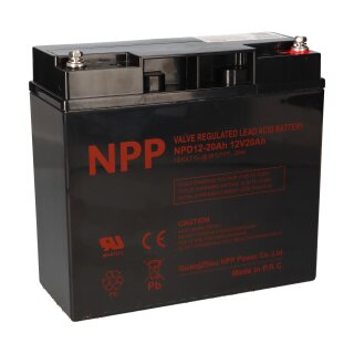 NPP NPD12-20 AGM Deep-Cycle Bleiakku 12V 20Ah zyklenfest