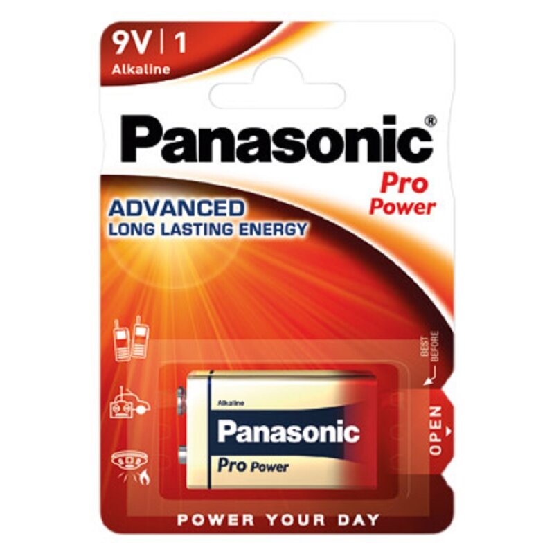 Panasonic Pro Power 6Lr61 9V Block Batterie - Passend Für Rauchmelder, Messgeräte & Audio