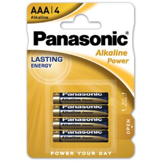 Panasonic AAA Micro Alkaline Power 1,5V Batterie 4er Blister