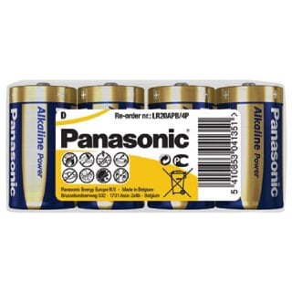 Panasonic D Mono Alkaline Power 1,5V Batterie 4er Folie