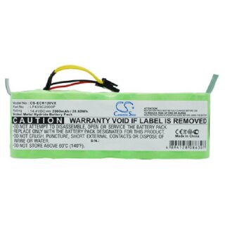 Staubsaugerakku für Ecovacs Deebot CR120 14,4V 2000mAh NiMH