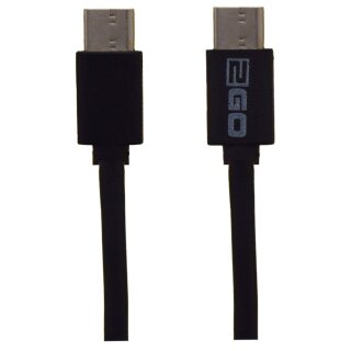 2Go USB Datenkabel USB-C auf USB-C 1 Meter Schwarz