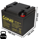 2x Kung Long WP45-12 AGM Akku 12V 45Ah –...