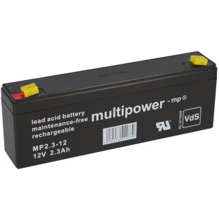 Multipower Blei Akku MP2,2-12 Pb 12V 2,2Ah VdS AGM