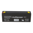 1x Multipower lead battery mp2,3-12 Pb 12v 2,3Ah VdS...