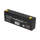 1x Multipower lead battery mp2,3-12 Pb 12v 2,3Ah VdS g107033, Faston 4,8