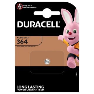 Duracell Uhrenbatterie D364 AgO 1,55V 20mAh Blister